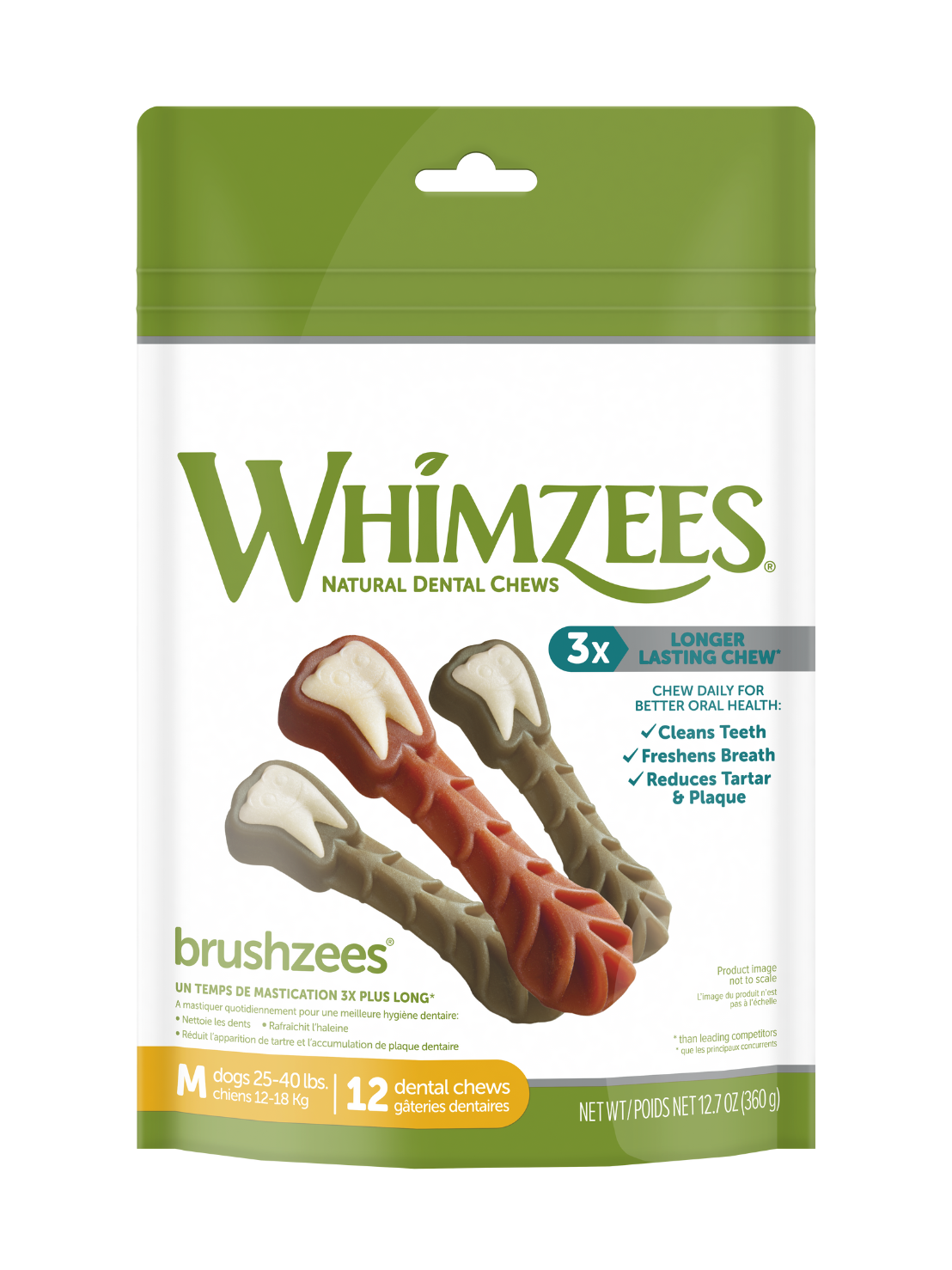 Brushzees® ALL NATURAL DAILY DENTAL TREAT FOR DOGS - WHIMZEES AU NZ